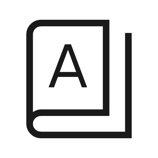 Book 6 outline icon, outline style, from Material Symbols Light