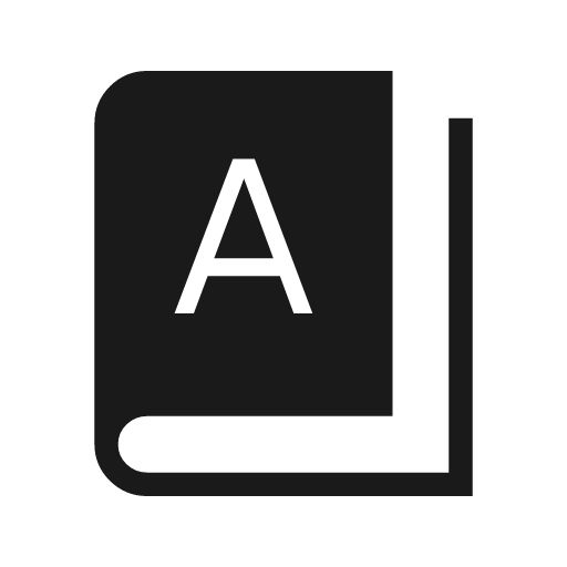 Book 6 icon, solid style, from Material Symbols Light