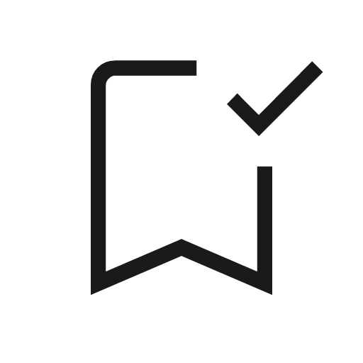 Bookmark added outline icon, outline style, from Material Symbols Light
