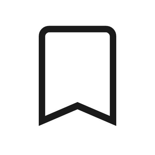 Bookmark outline icon, outline style, from Material Symbols Light
