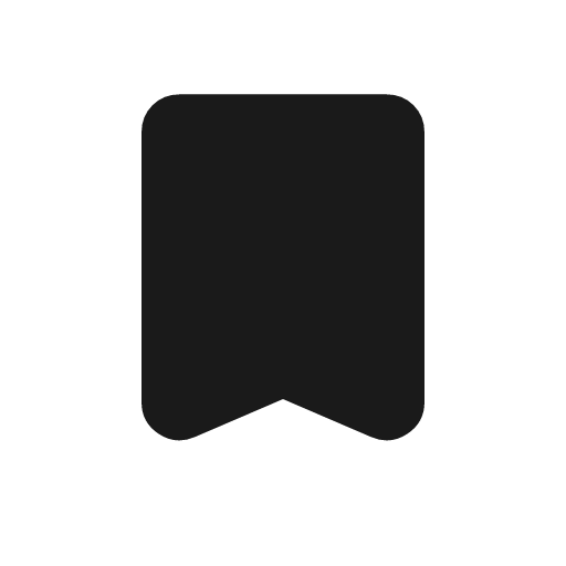Bookmark rounded icon, rounded style, from Material Symbols Light