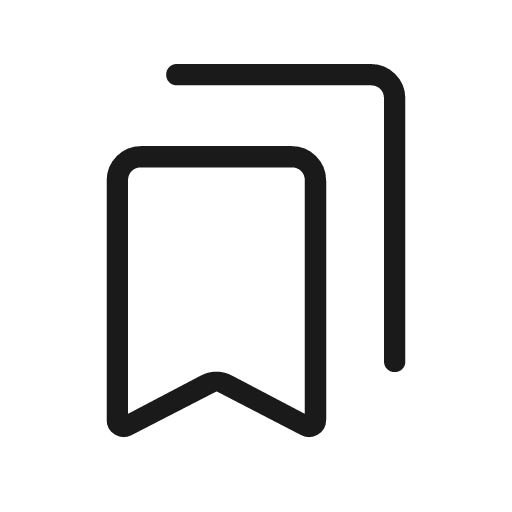 Bookmarks outline rounded icon, rounded style, from Material Symbols Light