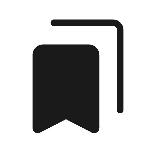 Bookmarks rounded icon, rounded style, from Material Symbols Light