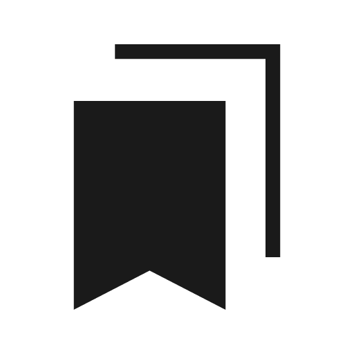 Bookmarks sharp icon, sharp-cornered style, from Material Symbols Light
