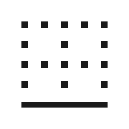 Border bottom icon, solid style, from Material Symbols Light