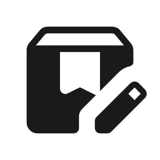 Box edit rounded icon, rounded style, from Material Symbols Light