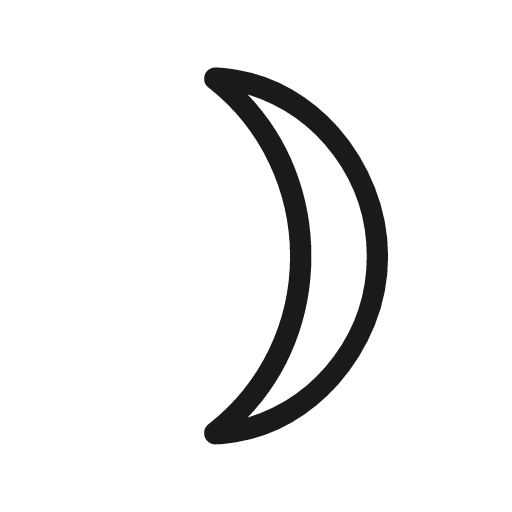 Brightness 3 outline rounded icon, rounded style, from Material Symbols Light
