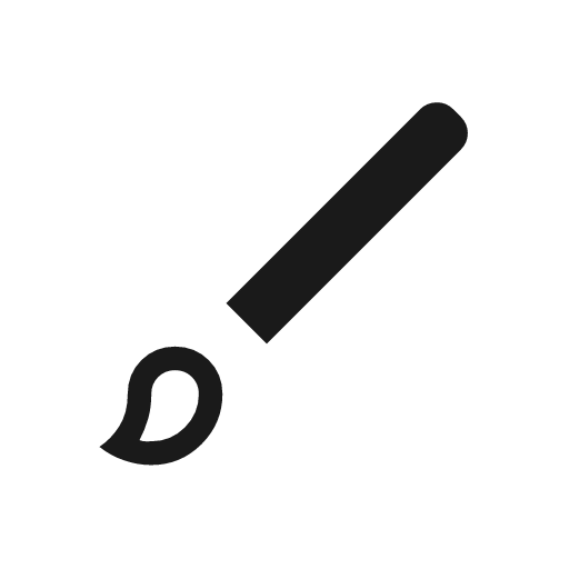 Brush outline icon, outline style, from Material Symbols Light