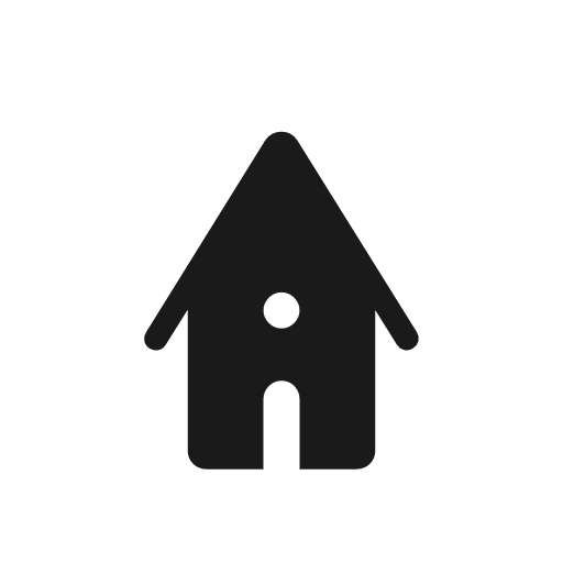 Bungalow rounded icon, rounded style, from Material Symbols Light