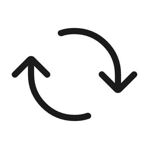 Cached rounded icon, rounded style, from Material Symbols Light