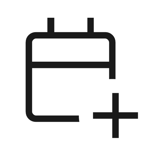 Calendar add on outline icon, outline style, from Material Symbols Light