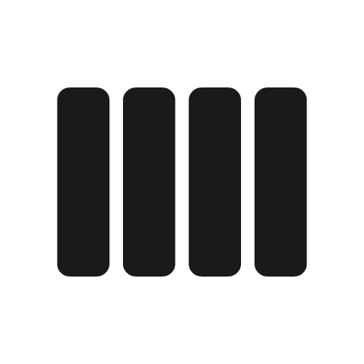 Calendar view week icon, solid style, from Material Symbols Light