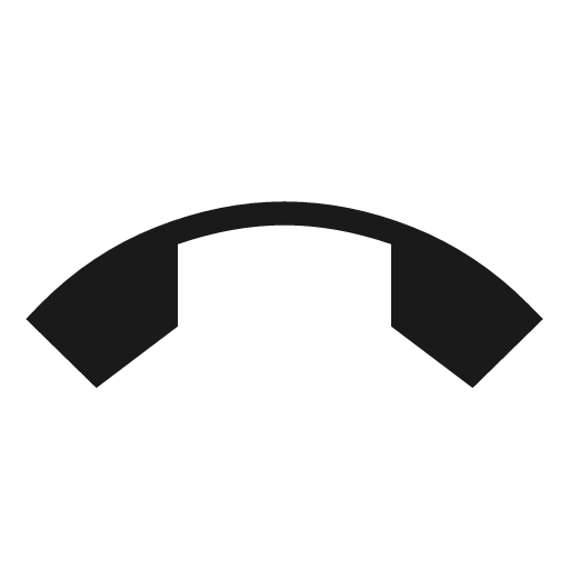 Call end sharp icon, sharp-cornered style, from Material Symbols Light