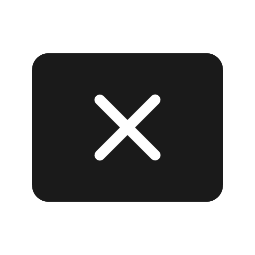 Cancel presentation rounded icon, rounded style, from Material Symbols Light