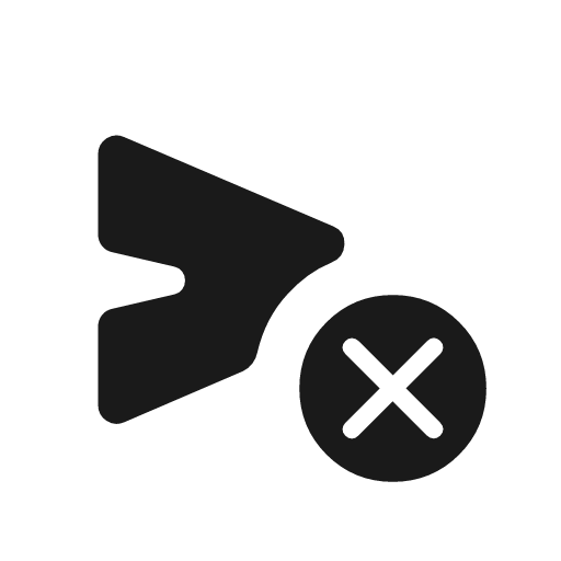 Cancel schedule send rounded icon, rounded style, from Material Symbols Light