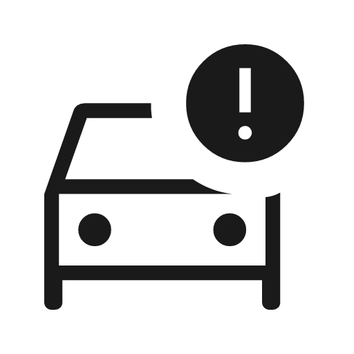 Car crash outline icon, outline style, from Material Symbols Light