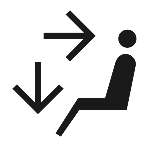 Car fan mid low right outline sharp icon, sharp-cornered style, from Material Symbols Light