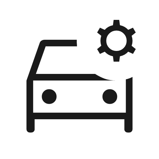 Car gear outline icon, outline style, from Material Symbols Light