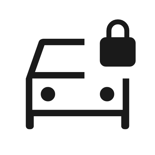 Car lock outline icon, outline style, from Material Symbols Light