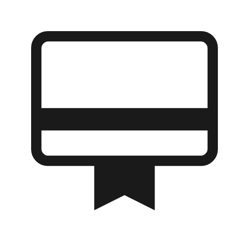 Card membership outline icon, outline style, from Material Symbols Light