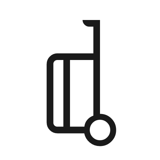 Carry on bag outline icon, outline style, from Material Symbols Light