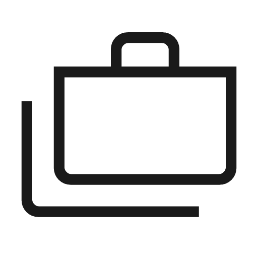 Cases outline icon, outline style, from Material Symbols Light
