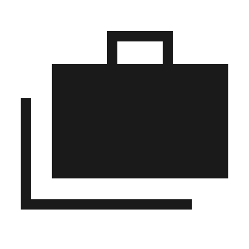 Cases sharp icon, sharp-cornered style, from Material Symbols Light