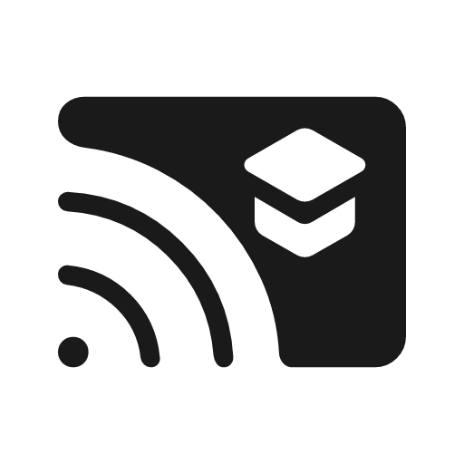 Cast for education rounded icon, rounded style, from Material Symbols Light