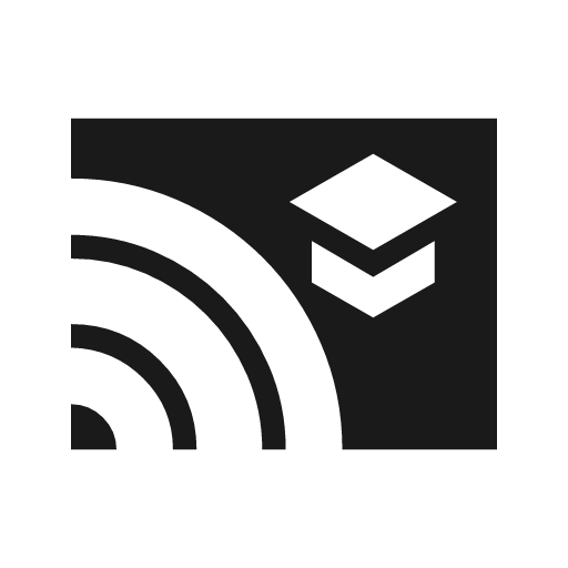 Cast for education sharp icon, sharp-cornered style, from Material Symbols Light