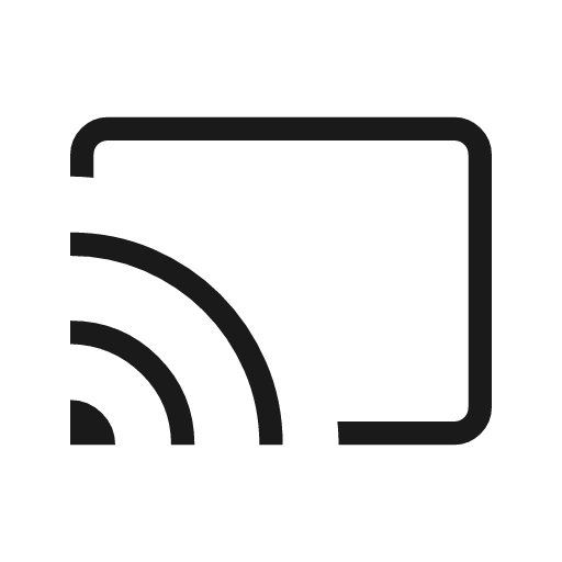 Cast outline icon, outline style, from Material Symbols Light