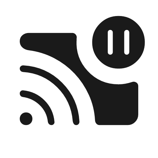 Cast pause rounded icon, rounded style, from Material Symbols Light