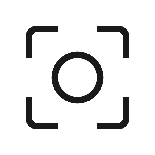 Center focus strong outline icon, outline style, from Material Symbols Light