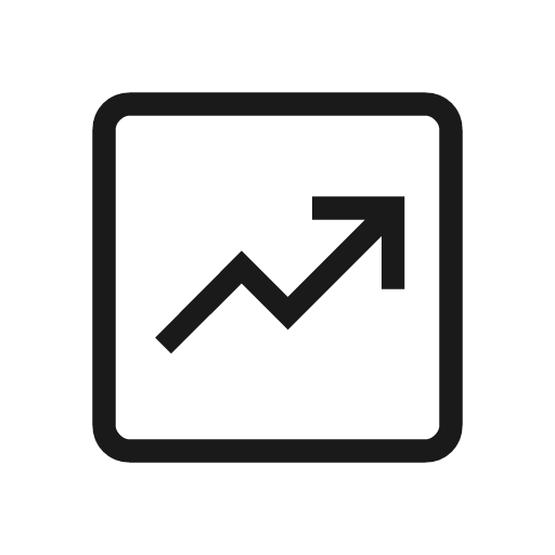 Chart data outline icon, outline style, from Material Symbols Light