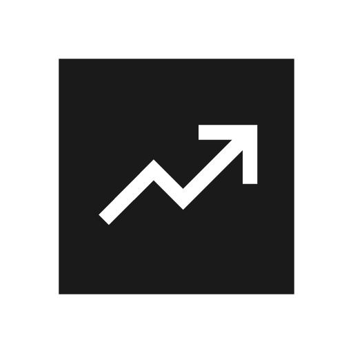 Chart data sharp icon, sharp-cornered style, from Material Symbols Light