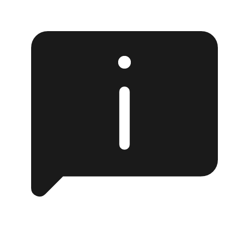 Chat info rounded icon, rounded style, from Material Symbols Light