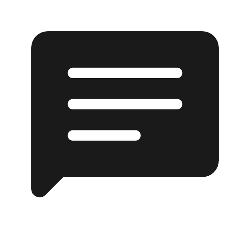 Chat rounded icon, rounded style, from Material Symbols Light