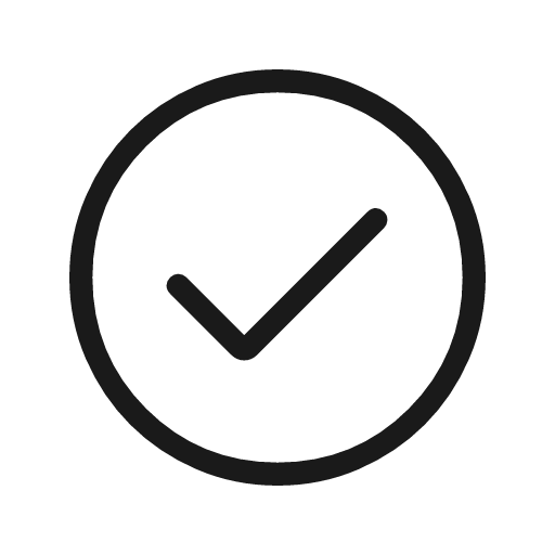 Check circle outline rounded icon, rounded style, from Material Symbols Light