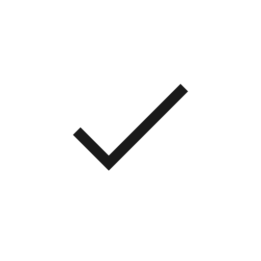 Check small icon, solid style, from Material Symbols Light
