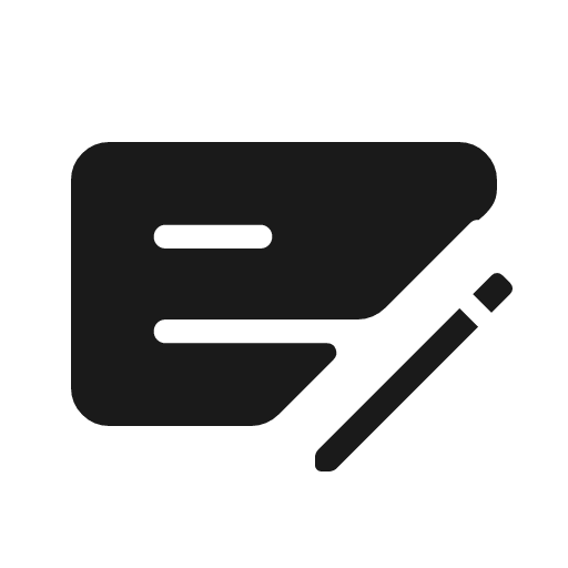 Checkbook rounded icon, rounded style, from Material Symbols Light