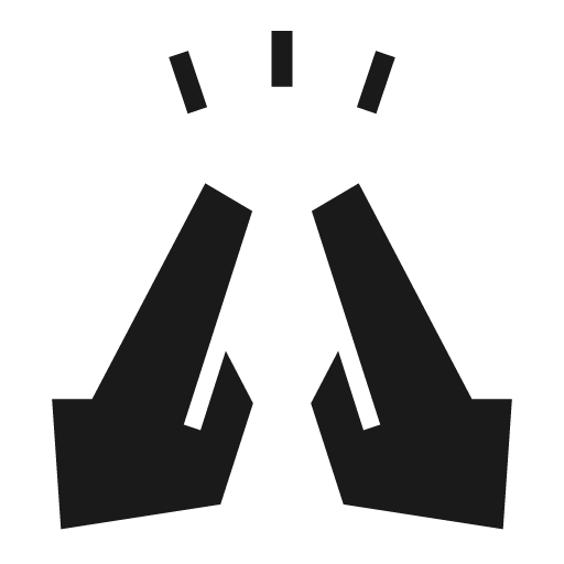 Cheer sharp icon, sharp-cornered style, from Material Symbols Light