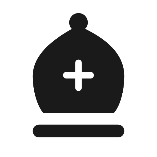 Chess bishop 2 rounded icon, rounded style, from Material Symbols Light