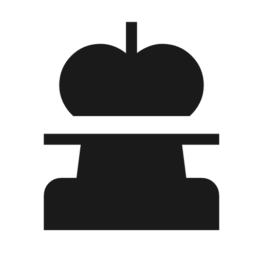 Chess king icon, solid style, from Material Symbols Light