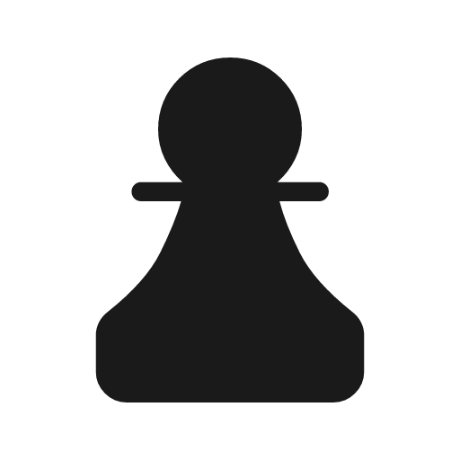 Chess pawn rounded icon, rounded style, from Material Symbols Light