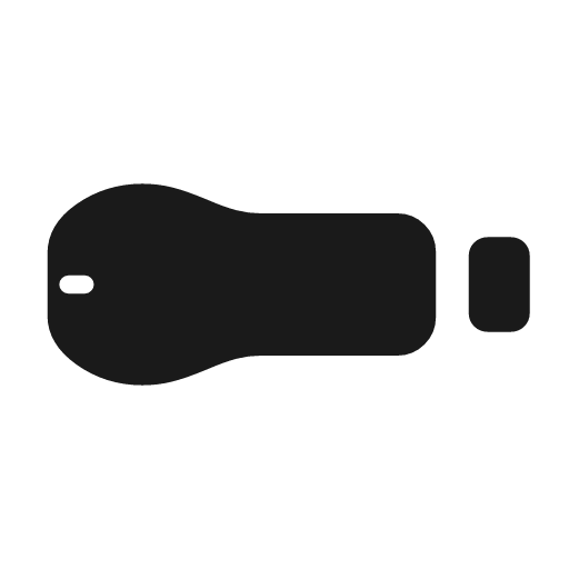 Chromecast device rounded icon, rounded style, from Material Symbols Light