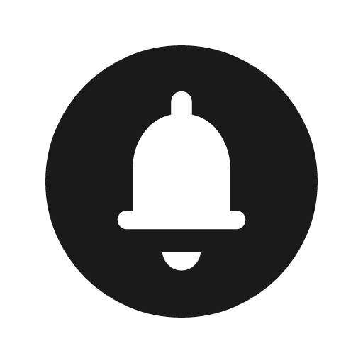 Circle notifications rounded icon, rounded style, from Material Symbols Light