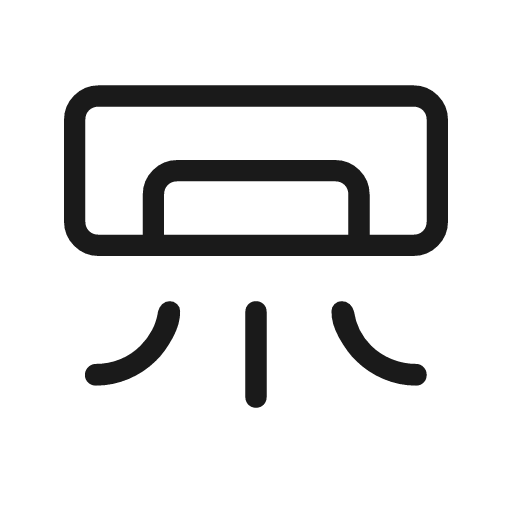 Climate mini split outline rounded icon, rounded style, from Material Symbols Light