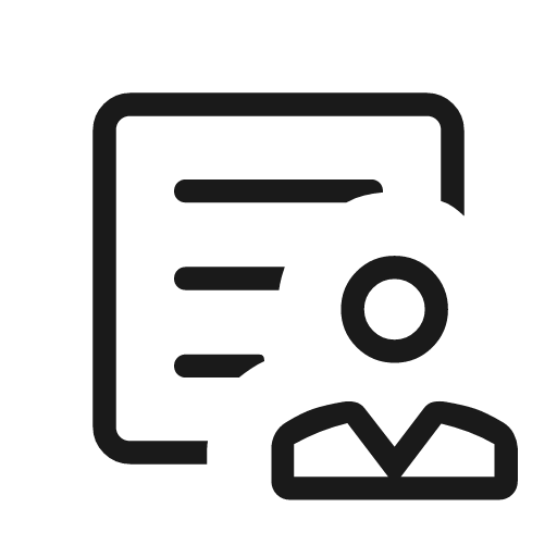 Clinical notes outline rounded icon, rounded style, from Material Symbols Light
