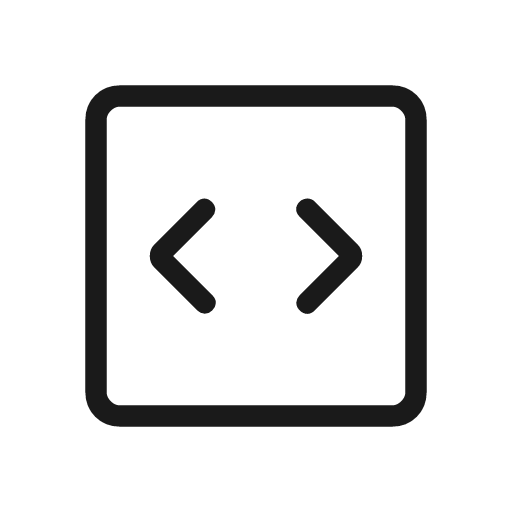 Code blocks outline rounded icon, rounded style, from Material Symbols Light