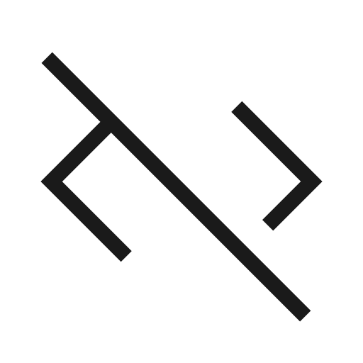 Code off icon, solid style, from Material Symbols Light