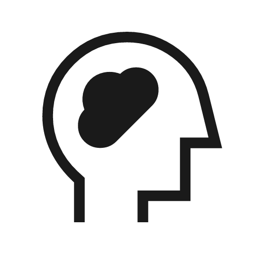 Cognition 2 outline sharp icon, sharp-cornered style, from Material Symbols Light